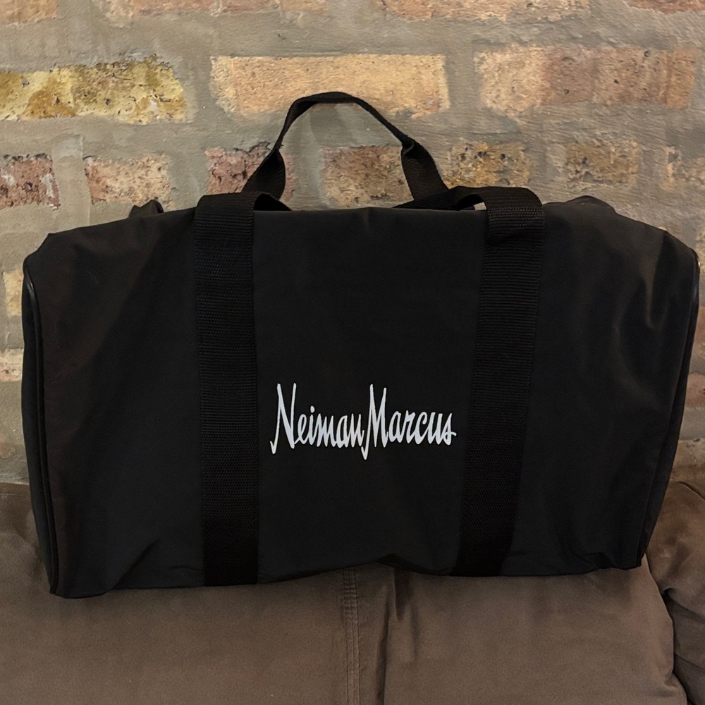 Neiman Marcus Black Duffel Bag
